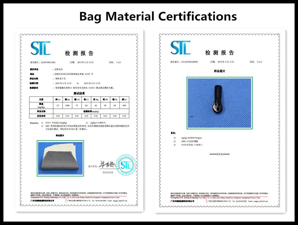 bag certifications