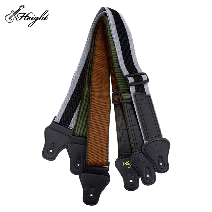 Cotton And Pu Leather Customized Guitar Strap For Guitar Ukulele Electric Guitar
