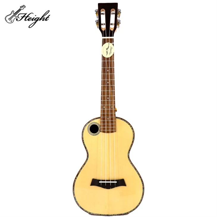 HCE26-WT 26 dyuymli ukulele, yon tomonida torli teshikka ega